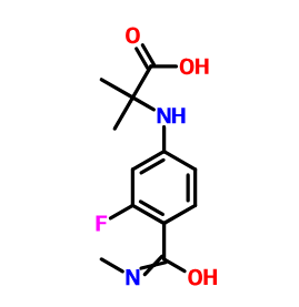 N-[3-氟-4-[(甲基氨基)羰基]苯基]-2-甲基丙氨酸,N-[3-Fluoro-4-[(methylamino)carbonyl]phenyl]-2-methylalanine