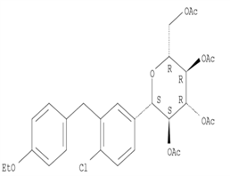 达格列嗪中间体IIII,D-Glucitol, 1,5-anhydro-1-C-[4-chloro-3-[(4-ethoxyphenyl)Methyl]phenyl]-, tetraacetate,