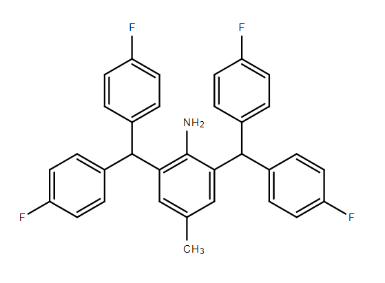 2,6-双(双(4-氟苯基)甲基)-4-甲基苯胺,2,6-Bis[bis(4-fluorophenyl)methyl]-4-methylaniline