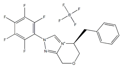 (S)-5-苄基-2-(全氟苯基)-2,5,6,8-四氢-[1,2,4]三唑并[3,4-c][1,4]恶嗪-4-鎓四氟硼酸盐,(S)-5-Benzyl-2-(perfluorophenyl)-2,5,6,8-tetrahydro-[1,2,4]triazolo[3,4-c][1,4]oxazin-4-ium tetrafluoroborate