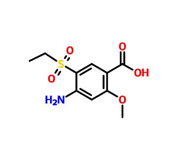 4-氨基-5-(乙基磺酰基)-2-甲氧基苯甲酸; 阿米酸,4-Amino-5-(ethylsulfonyl)-2-methoxybenzoic acid