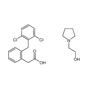 2-((2,6-二氯苯基)氨基)苯乙酸 1-吡咯烷乙醇盐