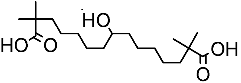 8-羟基-2,2,14,14-四甲基十五烷二酸（贝派度酸）,8-hydroxy-2,2,14,14-tetramethylpentadecanedioic acid