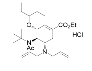(3R,4R,5S)-4-N-乙酰基(叔丁基)氨基-5-N,N-二烯丙基氨基-3-(1-乙基丙氧基)-1-环己烯-1-甲酸乙酯单盐酸盐,(3R,4R,5S)-Ethyl 4-(N-(tert-butyl)acetamido)-5-(diallylamino)-3-(pentan-3-yloxy)cyclohex-1-enecarboxylate hydrochloride