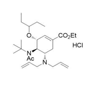 (3R,4R,5S)-4-N-乙酰基(叔丁基)氨基-5-N,N-二烯丙基氨基-3-(1-乙基丙氧基)-1-环己烯-1-甲酸乙酯单盐酸盐