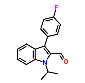 3-(4-氟苯基)-1-异丙基-1H-吲哚-2-苯甲醛,3-(4-FLUORO-PHENYL)-1-ISOPROPYL-1H-INDOLE-2-CARBALDEHYDE