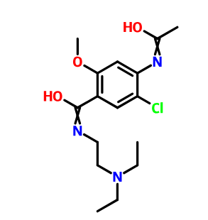 甲氧氯普胺杂质A,4-(acetylamino)-5-chloro-N-[2-(diethylamino)ethyl]-2-methoxybenzamide