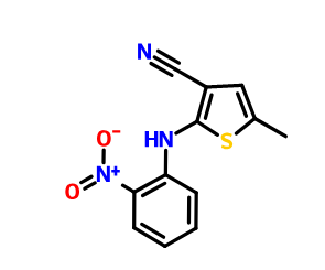 2-(2-硝基苯胺基)-3-氰基-5-甲基噻吩,5-Methyl-2-[(2-nitrophenyl)amino]thiophene-3-carbonitrile