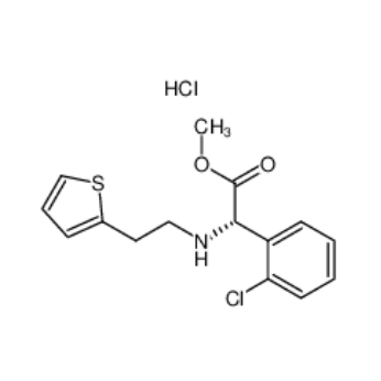 D-(+)-alpha-(2-噻吩乙胺基)-alpha-(2-氯苯基)醋酸甲酯盐酸盐,D-(+)-Methyl-alpha-(2-thienylethamino)(2-chlorophenyl)acetate hydrochloride