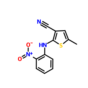138564-59-7；2-(2-硝基苯胺基)-3-氰基-5-甲基噻吩