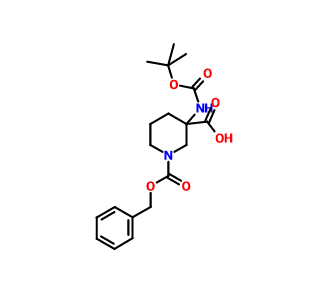 3-Boc-氨基-1-Cbz-哌啶-3-羧酸,3-Boc-Amino-1-Cbz-piperidine-3-carboxylic acid