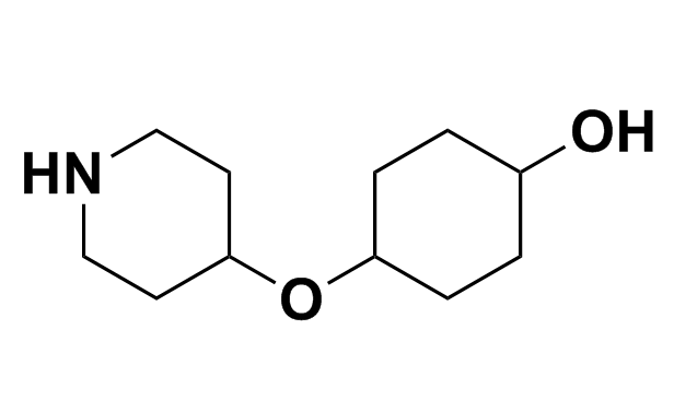 4-(piperidin-4-yloxy)cyclohexan-1-ol,4-(piperidin-4-yloxy)cyclohexan-1-ol