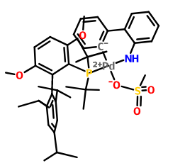 甲磺酸-2-(二叔丁基膦基)-3,6-二甲氧基-2',4',6'-三异丙基-1,1'-联苯(2-氨基-1,1'-联苯-2-基)钯(II),[(2-Di-tert-butylphosphino-3,6-dimethoxy-2',4',6'-triisopropyl-1,1'-biphenyl)-2-(2'-amino-1,1'-biphenyl)]palladium(II) methanesulfonate