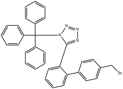 N-(三苯基甲基)-5-(4'-溴甲基聯(lián)苯-2-基)四氮唑,5-(4'-Bromomethyl-1,1'-biphenyl-2-yl)-1-triphenylmethyl-1H-tetrazole