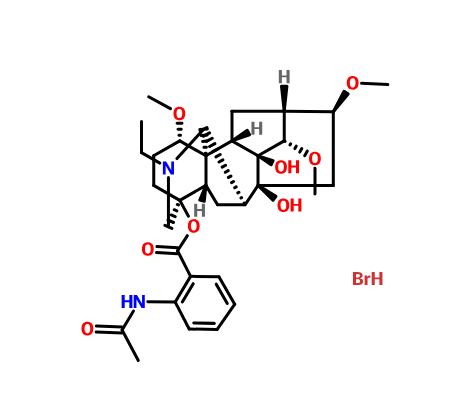 氢溴酸高乌甲素,LAPPACONITINE HYDROBROMIDE