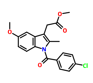 1-(4-氯苯甲?；?-5-甲氧基-2-甲基-1H-吲哚-3-乙酸甲酯,methyl 1-(4-chlorobenzoyl)-5-methoxy-2-methyl-1H-indole-3-acetate