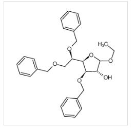 三苄糖苷,(3R,4R,5R)-5-[1,2-bis(phenylmethoxy)ethyl]-2-ethoxy-4-phenylmethoxyoxolan-3-ol