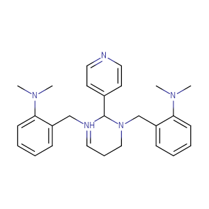 2,2'-[[二氢-2-(4-吡啶基)-1,3(2H,4H)-嘧啶二基]二(亚甲基)]二[N,N-二甲基苯胺],2,2'-[[Dihydro-2-(4-pyridinyl)-1,3(2H,4H)-pyrimidinediyl]bis(methylene)]bis[N,N-dimethylbenzenamine