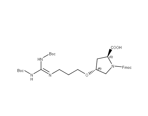 (2S,4R)-4-(3-{[bis({[(tert-butoxy)carbonyl]amino})methylidene]amino}propoxy)-1-{[(9H-fluoren-9-yl)methoxy]carbonyl}pyrrolidine-2-carboxylic acid