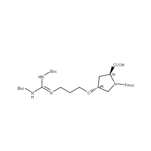 (2S,4R)-4-(3-{[bis({[(tert-butoxy)carbonyl]amino})methylidene]amino}propoxy)-1-{[(9H-fluoren-9-yl)methoxy]carbonyl}pyrrolidine-2-carboxylic acid