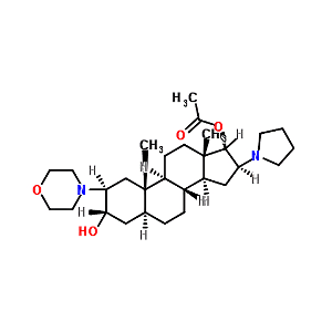 罗库中间体,(2b,3a,5a,16b,17b)-17-Acetoxy-3-hydroxy-2-(4-morpholinyl)-16-(1-pyrrolidinyl)androstane
