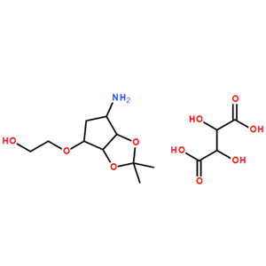 2-[[(3AR,4S,6R,6AS)-6-氨基四氢-2,2-二甲基-4H-环戊并-1,3-二恶茂-4-基]氧基]-乙醇 (2R,3R)-2,3-二羟基丁二酸盐