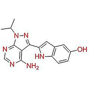 2-(4-氨基-1-异丙基-1H-吡唑并[3,4-D]嘧啶-3-基)-1H-吲哚-5-醇