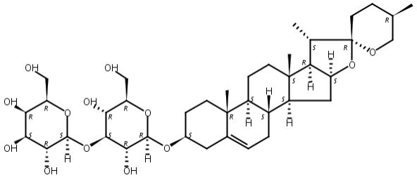 薯蓣皂苷纤维二糖苷,Spirostan,β-D-glucopyranoside deriv