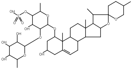 麥冬皂苷B單硫酸酯,Spirostan,β-D-galactopyranoside deriv