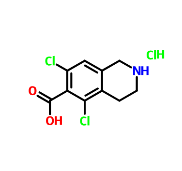 6-异喹啉甲酸-5,7-二氯-1,2,3,4-四氢盐酸盐,6-Isoquinolinecarboxylic acid, 5,7-dichloro-1,2,3,4-tetrahydro-, hydrochloride