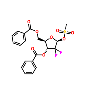 2-脱氧-2,2-二氟-D-赤式-五呋喃糖-3,5-二苯甲酯-1-甲磺酸酯,2-Deoxy-2,2-difluoro-D-erythro-pentofuranose-3,5-dibenzoate-1-methanesulfonate