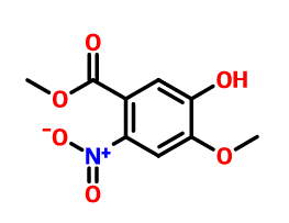 2-硝基-4-甲氧基-5-羟基苯甲酸甲酯,Methyl 5-hydroxy-4-methoxy-3-nitrobenzoate