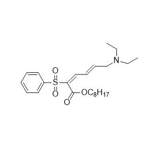 5-N，N-二乙基氨基-2-苯基磺酰基-2,4-戊二烯酸辛酯