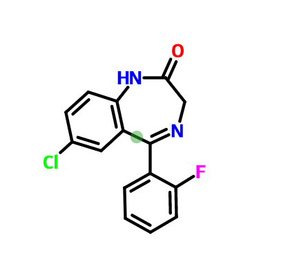 7-氯-5-(2-氟苯基)-1,3-二氢-2H-1,4-苯并二氮杂卓-2-酮,7-Chloro-5-(2-fluoro-phenyl)-1,3-dihydro-2H-1,4-benzodiazepin-2-one