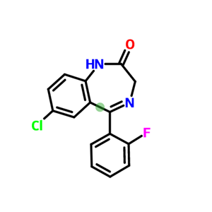 7-氯-5-(2-氟苯基)-1,3-二氢-2H-1,4-苯并二氮杂卓-2-酮,7-Chloro-5-(2-fluoro-phenyl)-1,3-dihydro-2H-1,4-benzodiazepin-2-one