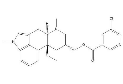 尼麥角林雜質(zhì)2,((6aR,9R,10aS)-10a-methoxy-4,7-dimethyl-4,6,6a,7,8,9,10,10a-octahydroindolo[4,3-fg]quinolin-9-yl)methyl 5-chloronicotinate