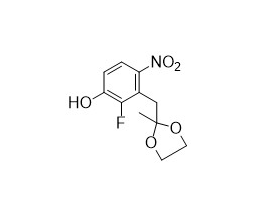 2-氟-3-（（2-甲基-1，3-二氧戊环-2-基）甲基）-4-硝基苯酚,2- fluoro -3-((2- methyl-1,3- dioxolan -2- yl) methyl) -4- nitrophenol