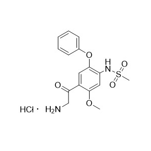 2-氨基-1-（2-甲氧基-4-甲磺酰胺基-5-苯氧基）苯基乙酮盐酸盐