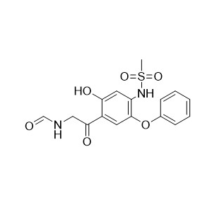 甲酰胺基甲基-2-羟基-4-甲磺酰胺基-5-苯氧基苯基酮,formamidomethyl-2-hydroxy-4-methanesulfonylamino-5-Phenoxyphenylethanone