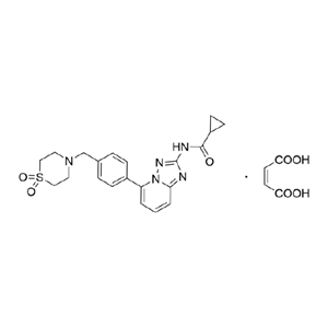 N-[5-[4-[(1,1-二氧代-4-硫代吗啉基)甲基]苯基][1,2,4]三唑并[1,5-A]吡啶-2-基]环丙烷甲酰胺马来酸盐,Filgotinib maleate