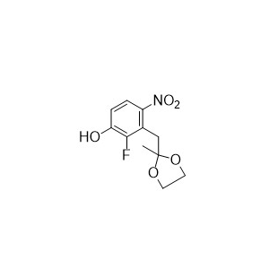 2-氟-3-（（2-甲基-1，3-二氧戊环-2-基）甲基）-4-硝基苯酚