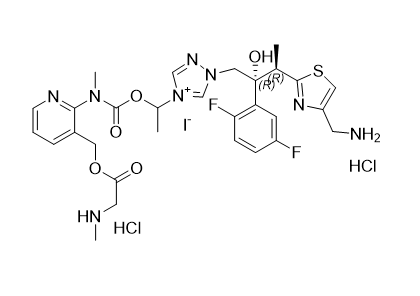 艾沙康唑鎓杂质05,1-((2R,3R)-3-(4-(aminomethyl)thiazol-2-yl)-2-(2,5-difluorophenyl)-2-hydroxybutyl)-4-(1-((methyl(3-((2-(methylamino)acetoxy)methyl)pyridin-2-yl)carbamoyl)oxy)ethyl)-1H-1,2,4-triazol-4-ium chloride