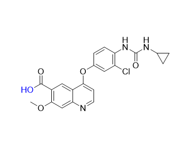 仑伐替尼杂质08,4-(3-chloro-4-(3-cyclopropylureido)phenoxy)-7-methoxyquinoline-6-carboxylic acid