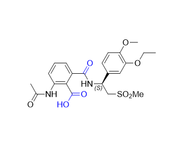 阿普斯特杂质12,(S)-2-acetamido-6-((1-(3-ethoxy-4-methoxyphenyl)-2-(methylsulfonyl)ethyl)carbamoyl)benzoic acid