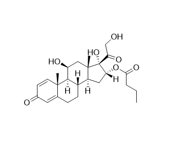 布地奈德杂质09,(8S,9S,10R,11S,13S,14S,16R,17S)-11,17-dihydroxy-17-(2-hydroxyacetyl)-10,13-dimethyl-3-oxo-6,7,8,9,10,11,12,13,14,15,16,17-dodecahydro-3H-cyclopenta[a]phenanthren-16-yl butyrate