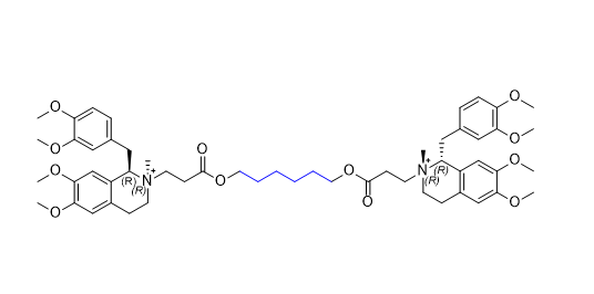 苯磺顺阿曲库铵杂质12,(1R,1'R,2R,2'R)-2,2'-((hexane-1,6-diylbis(oxy))bis(3-oxopropane-3,1-diyl))bis(1-(3,4-dimethoxybenzyl)-6,7-dimethoxy-2-methyl-1,2,3,4-tetrahydroisoquinolin-2-ium)