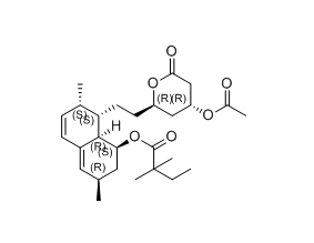 辛伐他汀杂质02,(1S,3R,7S,8S,8aR)-8-(2-((2R,4R)-4-acetoxy-6-oxotetrahydro-2H-pyran-2-yl)ethyl)-3,7-dimethyl-1,2,3,7,8,8a-hexahydronaphthalen-1-yl 2,2-dimethylbutanoate