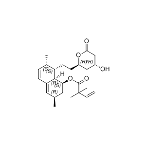 辛伐他汀杂质07,(1S,3R,7S,8S,8aR)-8-(2-((2R,4R)-4-hydroxy-6-oxotetrahydro-2H-pyran-2-yl)ethyl)-3,7-dimethyl-1,2,3,7,8,8a-hexahydronaphthalen-1-yl 2,2-dimethylbut-3-enoate