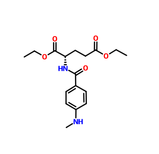 对甲氨基苯甲酰谷氨酸二乙酯,diethyl N-[4-(methylamino)benzoyl]-L-glutamate