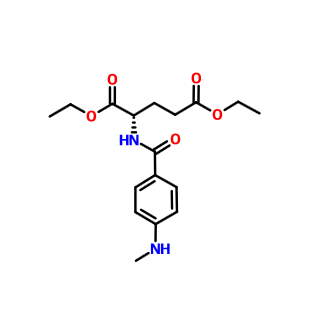 對(duì)甲氨基苯甲酰谷氨酸二乙酯,diethyl N-[4-(methylamino)benzoyl]-L-glutamate